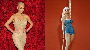 Kim Kardashian Channels Marilyn Monroe Again for Animal-Print Bikini Photoshoot