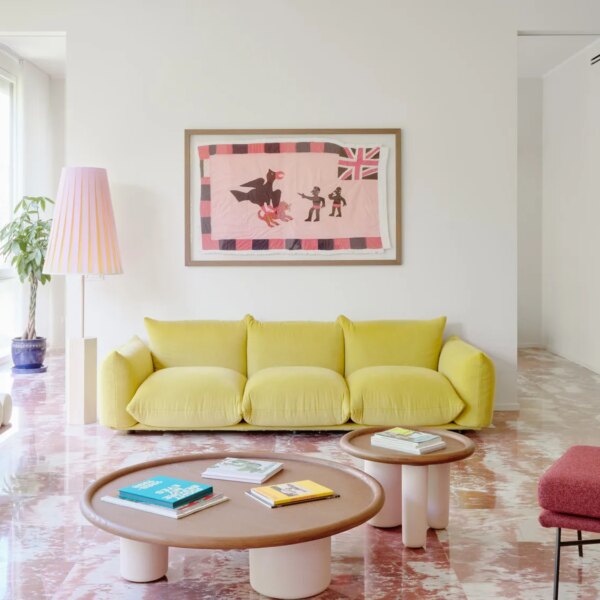 Milanese Bloom: Where Blush Marble Meets Springtime Serenity