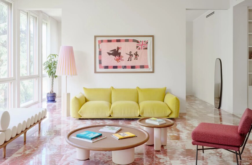 Milanese Bloom: Where Blush Marble Meets Springtime Serenity