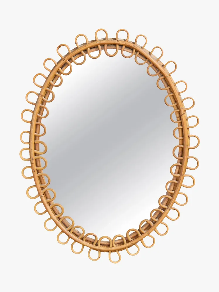 The AD-Featured Rattan Mirror: A Loop of Timeless Elegance 11