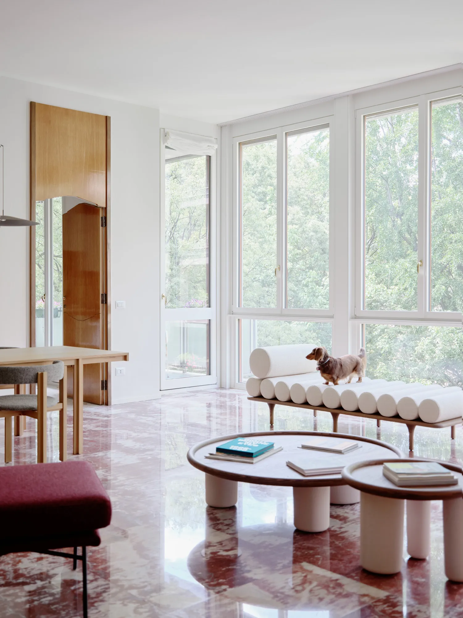 Milanese Bloom: Where Blush Marble Meets Springtime Serenity 24