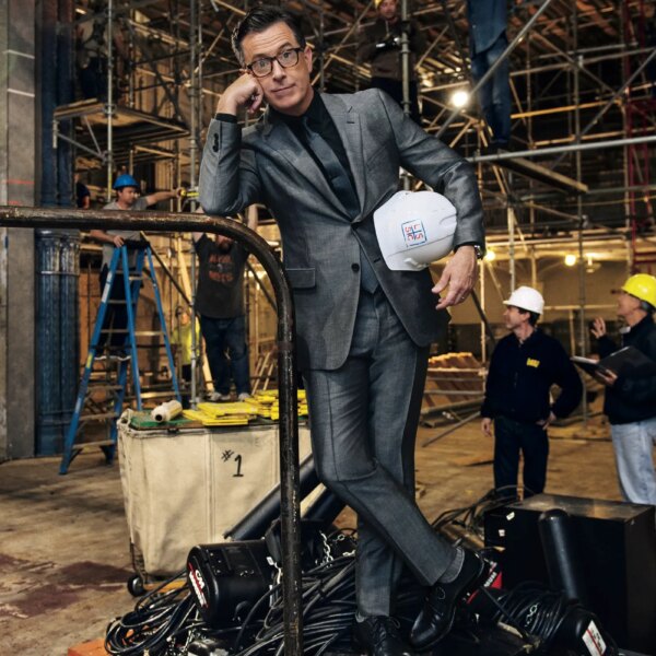 A Colbertian Canvas: Unveiling the Eloquent Depths of the Late Show Set