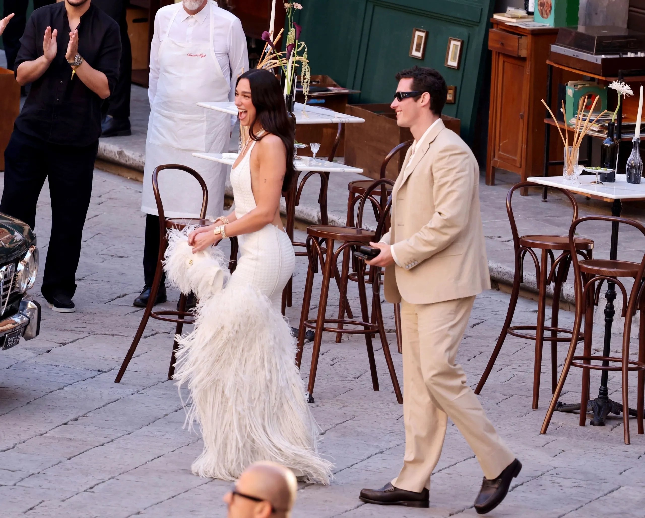 Dua Lipa's Italian Nuptials: A Maverick Bridal Ensemble Unveiled 5