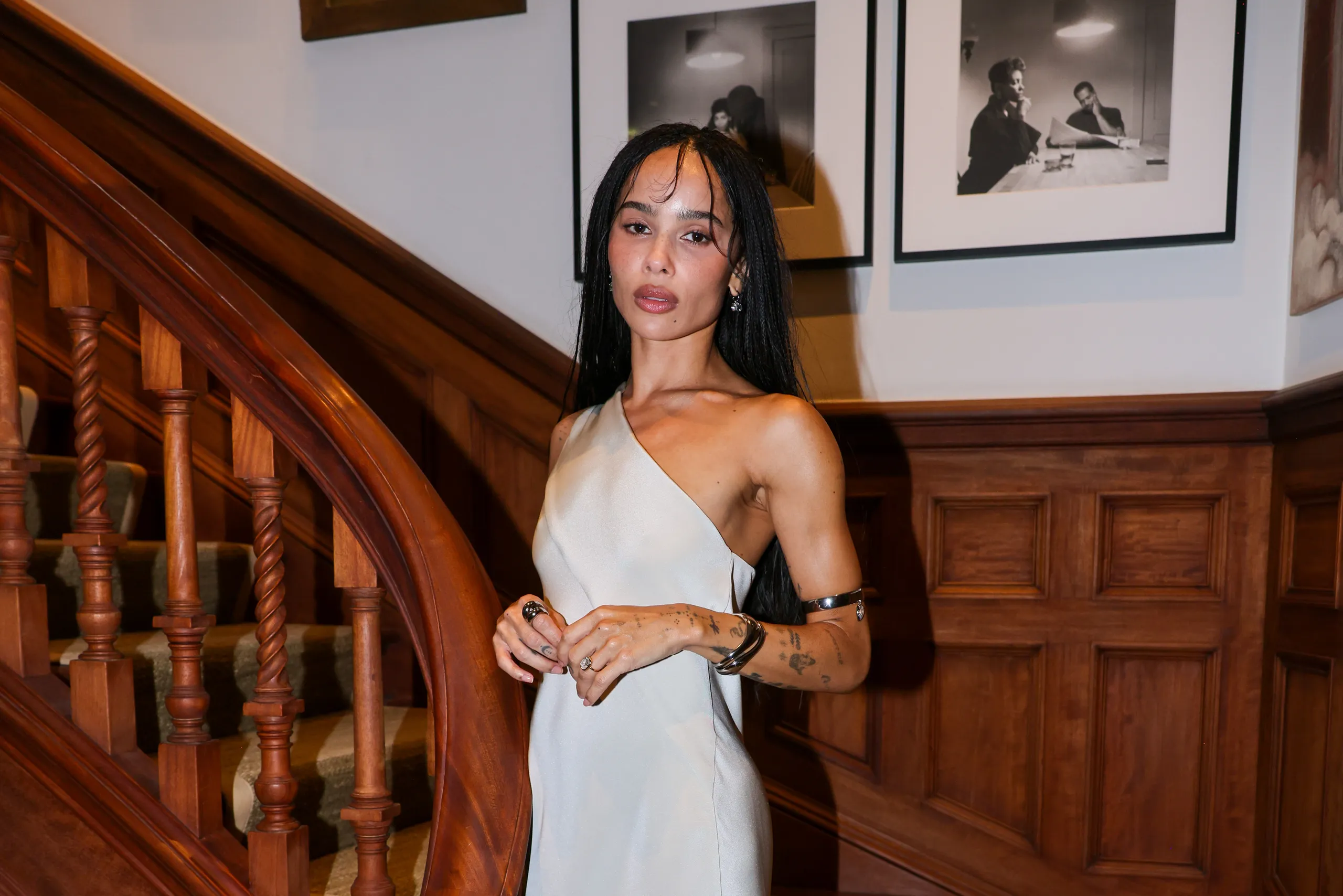 Zoë Kravitz Blooms in Bridal White at a Quintessentially British Garden Affair 4