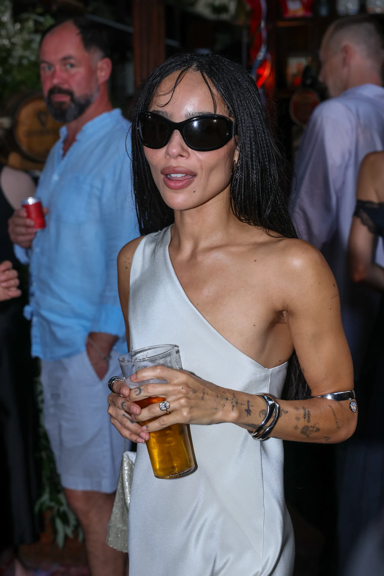 Zoë Kravitz Blooms in Bridal White at a Quintessentially British Garden Affair 6