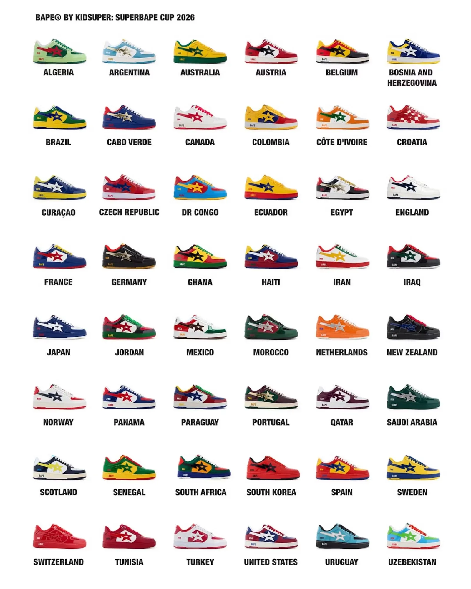 Bape's World Cup Collection: 48 Nations, 48 Statements 4