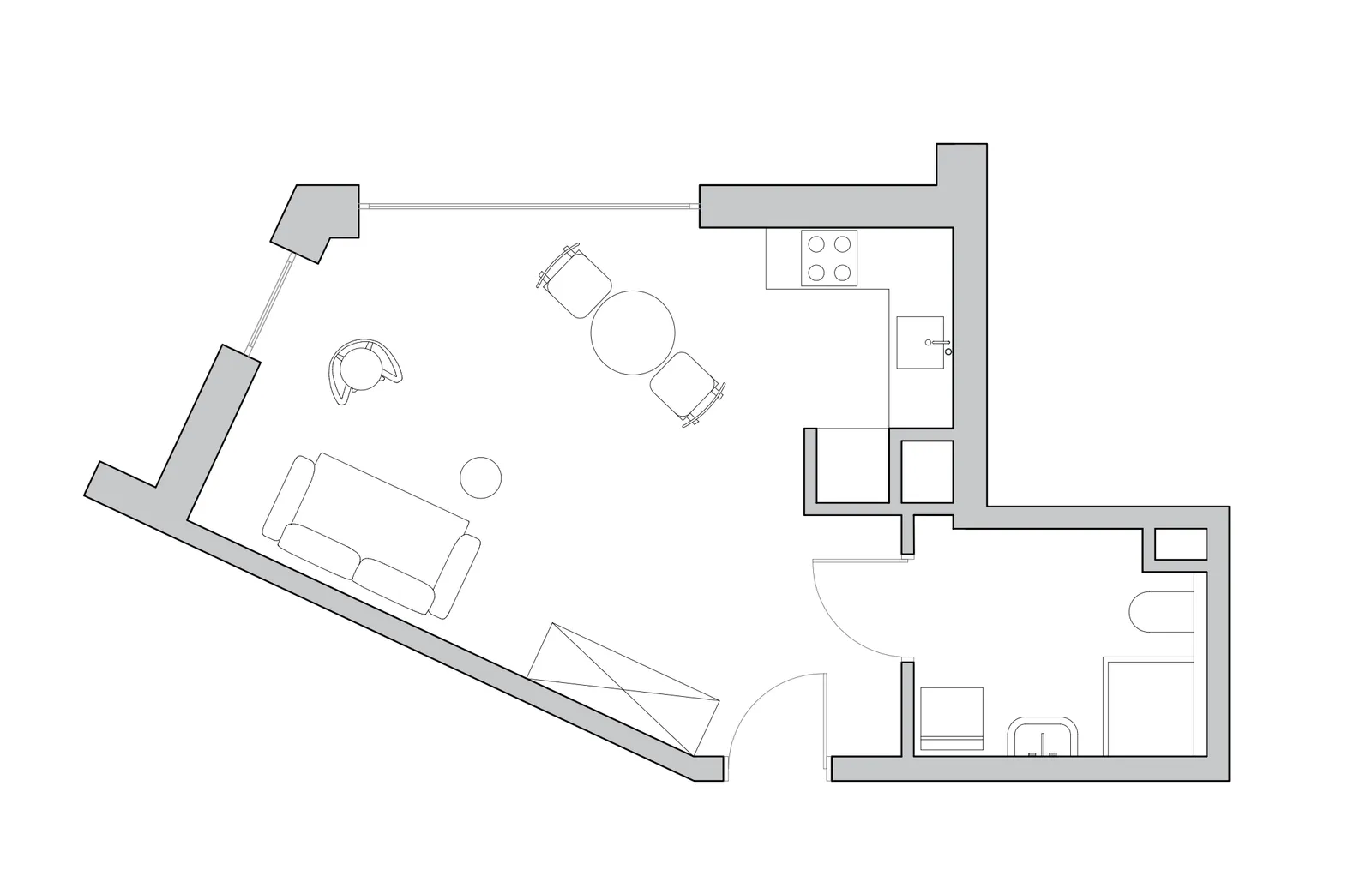 Warsaw's Bespoke Haven: Where 366 Square Feet Embrace Curvaceous Elegance 12