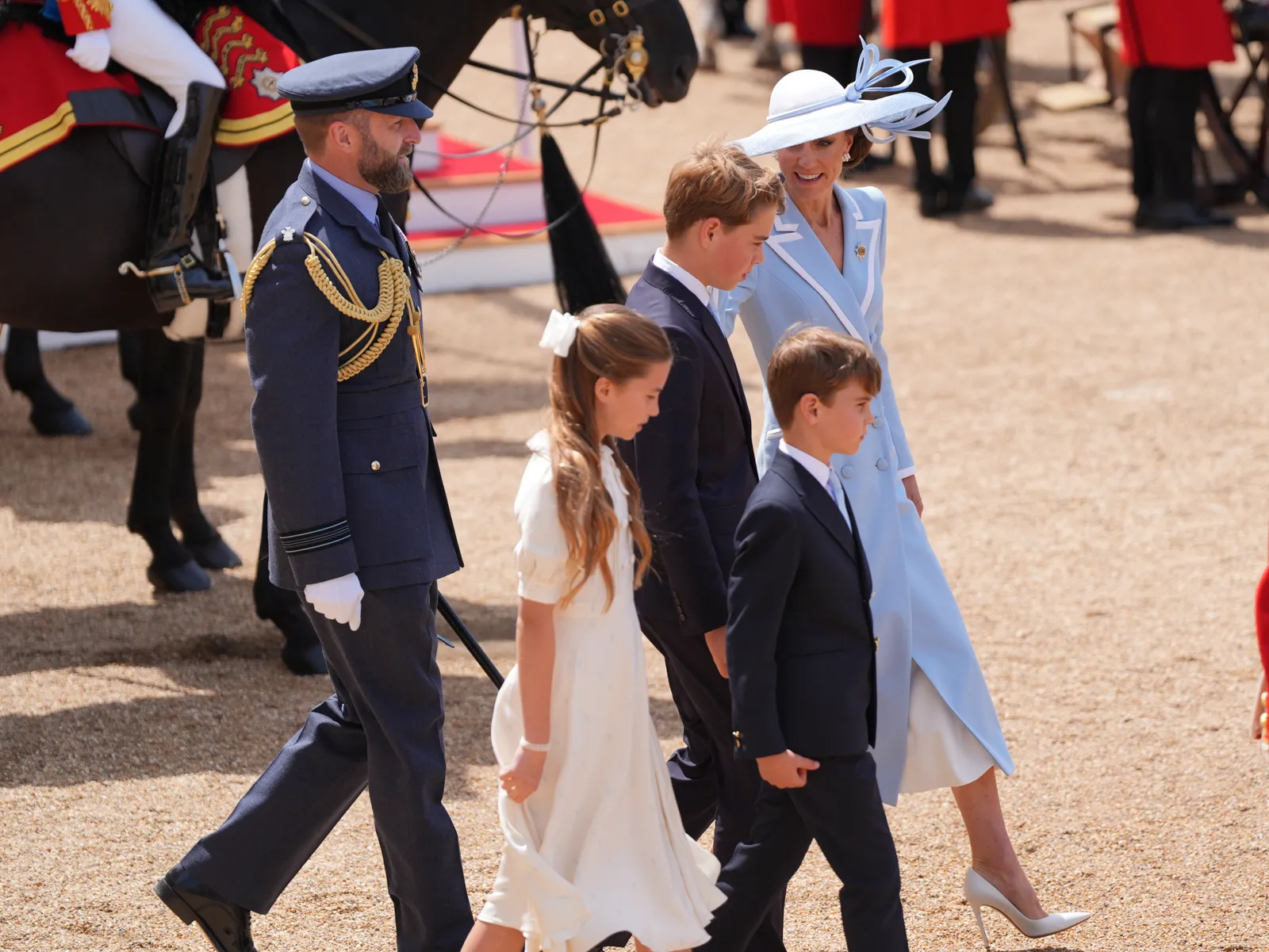 Royal Trio Charms in Coordinated Ensembles at Trooping the Colour 8 Royal Trio Charms in Coordinated Ensembles at Trooping the Colour 8